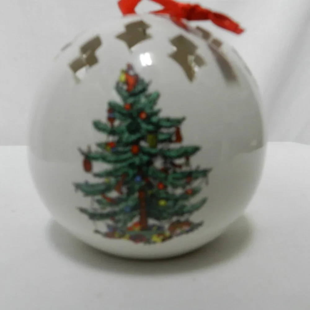 Spode Christmas Vintage Tree Pomander Potpourri Holder Ball Ornament Holidays